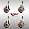 Service Caster 5 Inch 316SS High Temp Glass Filled Nylon 3/4 Inch Stem Caster Set Brake SCC SCC-SS316EX20S514-GFNSHT-TLB-34-4 - alternate 4